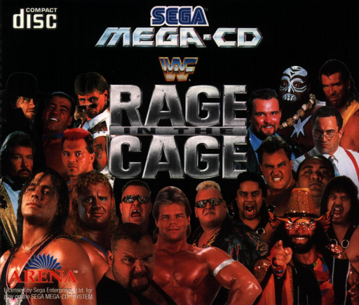 WWF Mania Tour - WWF - Rage in the Cage (Japan) Sega CD Game Cover